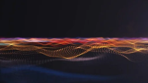 (4K 60fps - Loop) Abstract background with waving dotted surface. Stock Footage 103948945