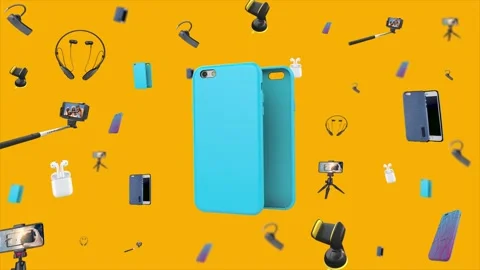 4K 60fps navigation animation between phone products. Stock Footage 201496761