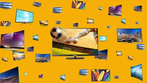 4K 60fps navigation animation between technology products. Television, Monitor Video stock 201497265