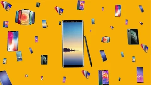 4K 60fps navigation animation between phone products. Stock Footage 201497574