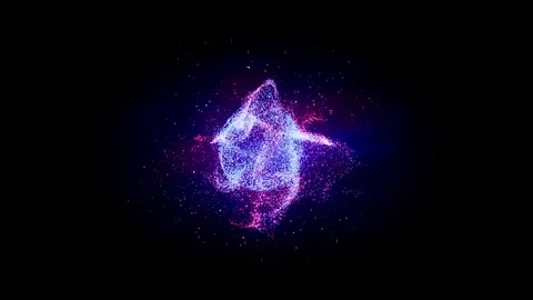 [4K 60fps] VFX abstract blue magical particles sphere. Stock Footage 102897003