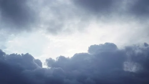 4k 60s timelapse of two clusters of clouds moving in different directions at  Stock Footage 142420770