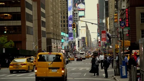 4K 7TH AVENUE Manhattan Stock Footage 75262178
