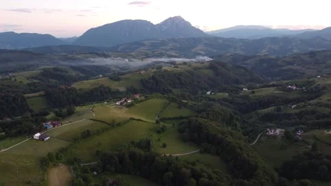 4K 9-second aerial footage of green hills in Romania, filmed in summer Stock Footage 311949680
