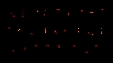 4k ABC Fire Letters Animation Stock Footage 93506744