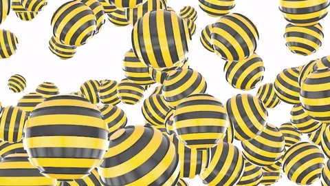 4k Abstract 3d ball sphere particle design bead jewelry pearl art background. Stock Footage 84951605