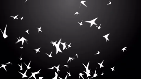 4k Abstract 3d bird bug firefly fly particle design technology space background Stock Footage 84935897