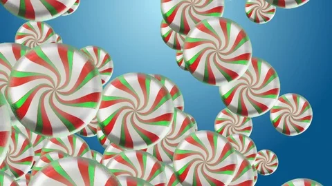 4k Abstract 3d lollipops candy ball sphere particle holiday gift background. Stock Footage 85043313
