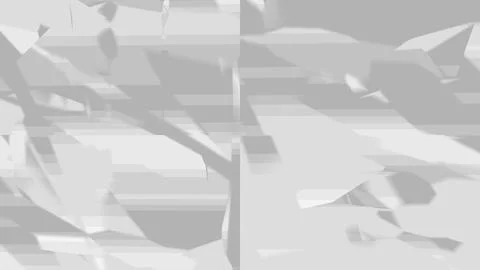 4K Abstract 3D Render with Striped Geometric Shapes Illustrazione stock