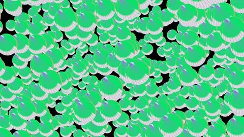 4K Abstract 3D Render with Striped Geometric Shapes Stock Illustration
