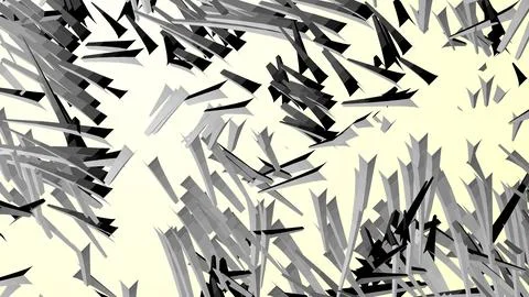 4K Abstract 3D Render with Striped Geometric Shapes Stock Illustration