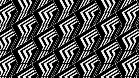 4K Abstract 3D Render with Striped Geometric Shapes Stock Illustration