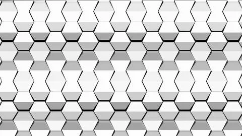 4K Abstract 3D Render with Striped Geometric Shapes Stock Illustration