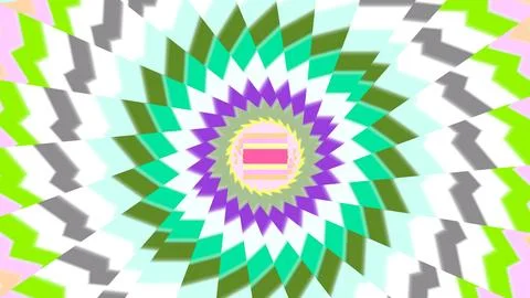 4K Abstract 3D Render with Striped Geometric Shapes Illustrazione stock
