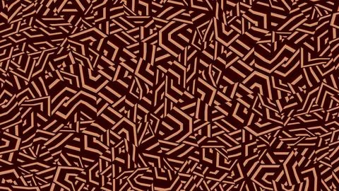 4K Abstract 3D Render with Striped Geometric Shapes Stock Illustration