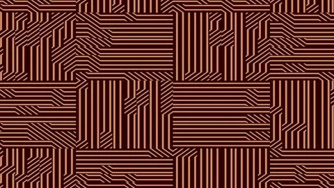 4K Abstract 3D Render with Striped Geometric Shapes Illustrazione stock