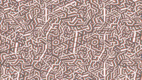4K Abstract 3D Render with Striped Geometric Shapes Stock Illustration