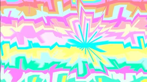 4K Abstract 3D Render with Striped Geometric Shapes Illustrazione stock
