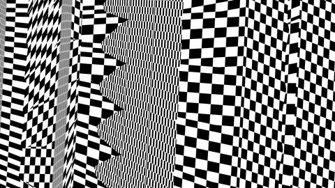 4K Abstract 3D Render with Striped Geometric Shapes Stock Illustration