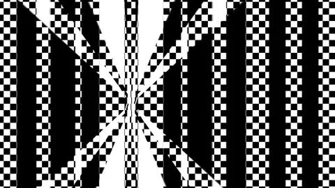 4K Abstract 3D Render with Striped Geometric Shapes Stock Illustration