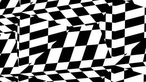 4K Abstract 3D Render with Striped Geometric Shapes Stock Illustration