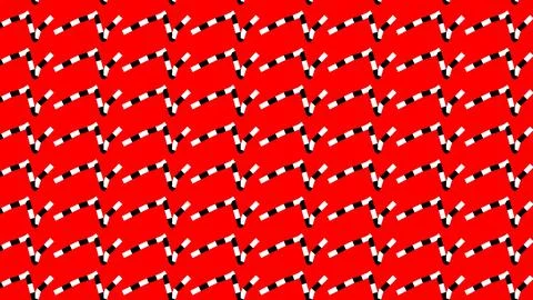4K Abstract 3D Render with Striped Geometric Shapes Illustrazione stock