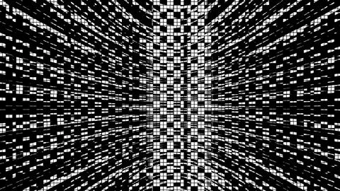 4K Abstract 3D Render with Striped Geometric Shapes Stock Illustration