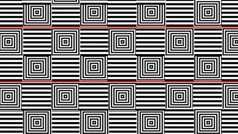4K Abstract 3D Render with Striped Geometric Shapes Stock Illustration