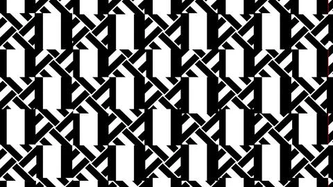 4K Abstract 3D Render with Striped Geometric Shapes Stock Illustration