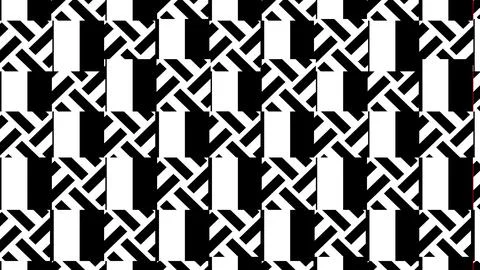4K Abstract 3D Render with Striped Geometric Shapes Stock Illustration