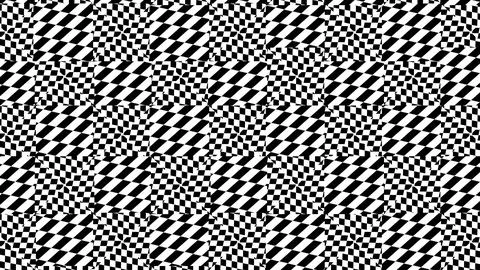 4K Abstract 3D Render with Striped Geometric Shapes Illustrazione stock