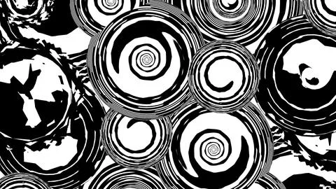 4K Abstract 3D Render with Striped Geometric Shapes Stock Illustration