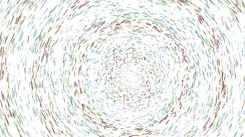 4K Abstract 3D Render with Striped Geometric Shapes Illustrazione stock