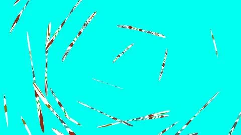 4K Abstract 3D Render with Striped Geometric Shapes Illustrazione stock