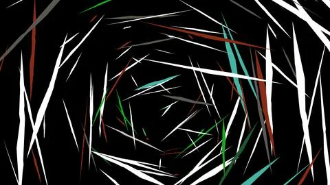 4K Abstract 3D Render with Striped Geometric Shapes Stock Illustration