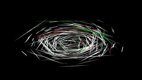 4K Abstract 3D Render with Striped Geometric Shapes Stock Illustration