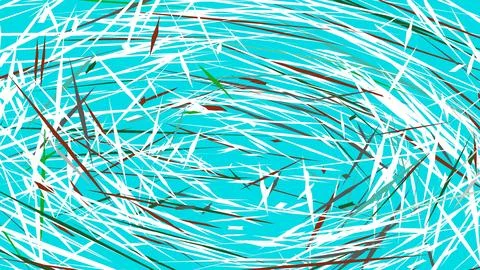 4K Abstract 3D Render with Striped Geometric Shapes Stock Illustration