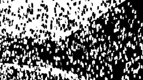 4K Abstract 3D Render with Striped Geometric Shapes Stock Illustration