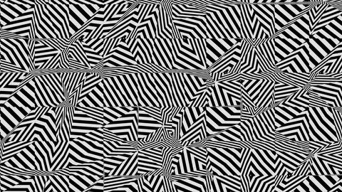 4K Abstract 3D Render with Striped Geometric Shapes Stock Illustration