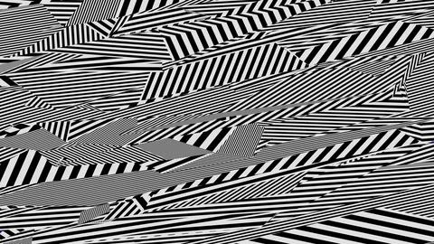 4K Abstract 3D Render with Striped Geometric Shapes Illustrazione stock