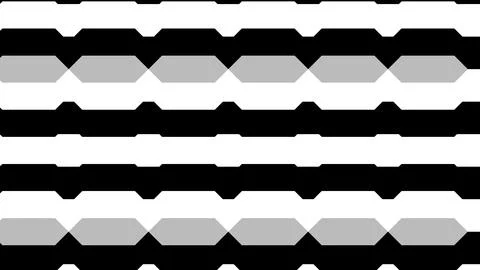 4K Abstract 3D Render with Striped Geometric Shapes Illustrazione stock