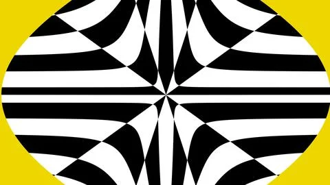 4K Abstract 3D Render with Striped Geometric Shapes Stock Illustration