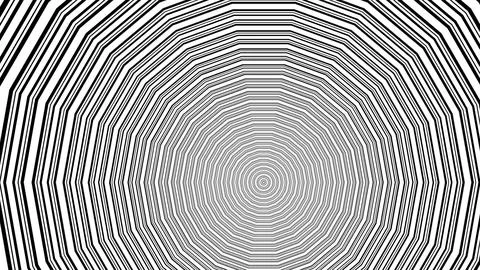 4K Abstract 3D Render with Striped Geometric Shapes Illustrazione stock