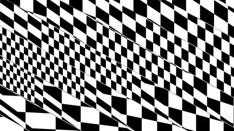 4K Abstract 3D Render with Striped Geometric Shapes Stock Illustration