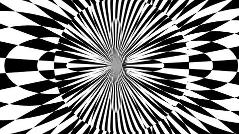 4K Abstract 3D Render with Striped Geometric Shapes Stock Illustration
