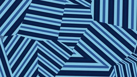 4K Abstract 3D Render with Striped Geometric Shapes Stock Illustration