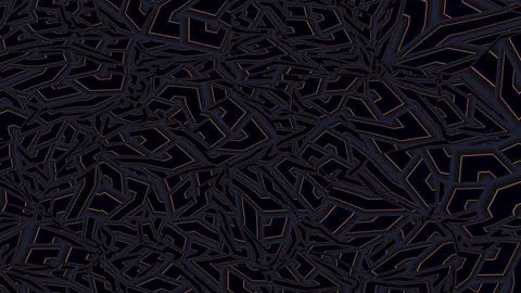 4K Abstract 3D Render with Striped Geometric Shapes Stock Illustration