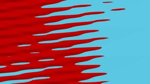 4K Abstract 3D Render with Striped Geometric Shapes Stock Illustration