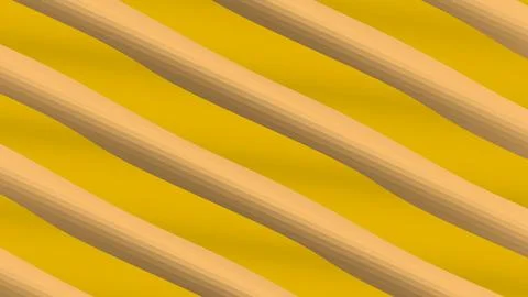 4K Abstract 3D Render with Striped Geometric Shapes Illustrazione stock