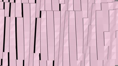 4K Abstract 3D Render with Striped Geometric Shapes Stock Illustration